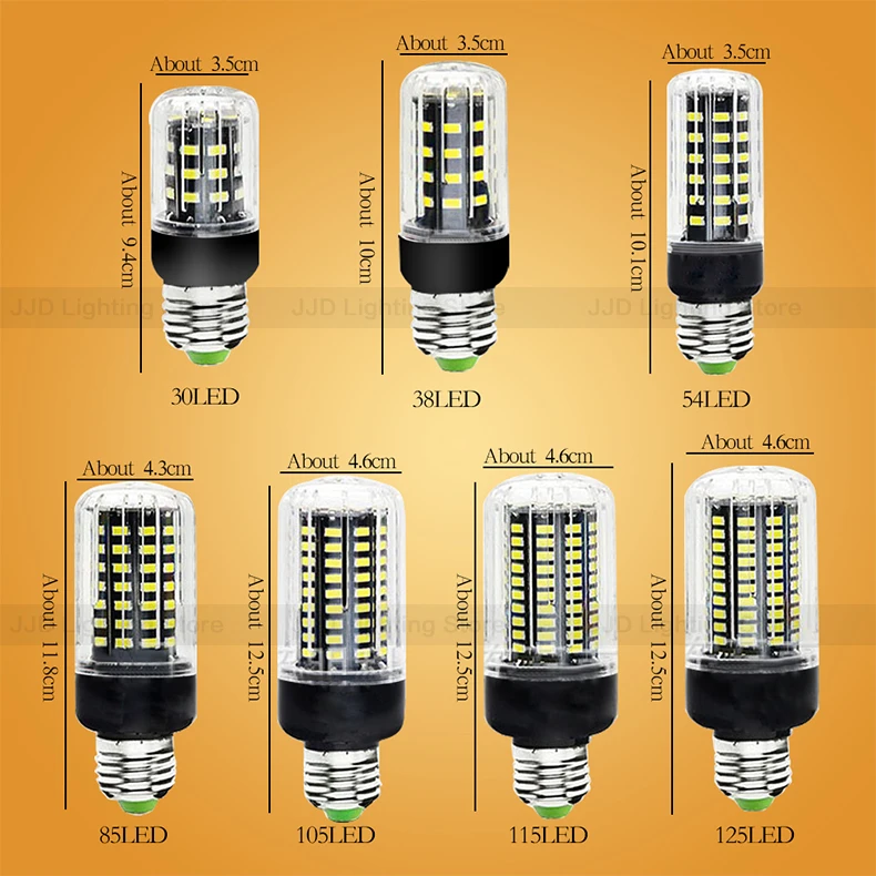 Светодиодный Светодиодная лампа-кукуруза E27 E14 светодиодный лампы 24 36 48 56 69 72 светодиодный s лампада люстра в форме свечи светодиодный светильник SMD5730 220V для украшения дома
