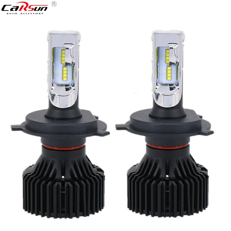 CARSUN T8 Автомобильный светодиодный фар H4 H7 H8 H9 H11 9005 9006 60 Вт 8000LM LUMI зэс чип все в одном