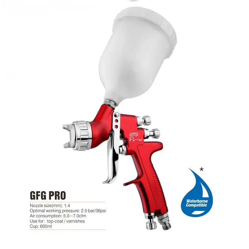 

Wholesale and retail GFG Pro professional spray gun LVMP car paint gun, painted high efficiency/GFG SPRAY GUN 1.4MM