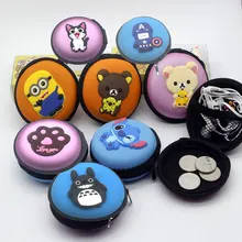 1x круглый Макарон мультфильм нейлон Наушники хранения Жесткий Чехол карман для переноски на молнии сумка держатель