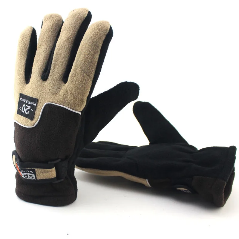 1 пара, регулируемые мужские и женские перчатки для рыбалки на весь палец, спортивные ветрозащитные перчатки для рыбалки, мужские теплые зимние перчатки для велоспорта - Цвет: Белый