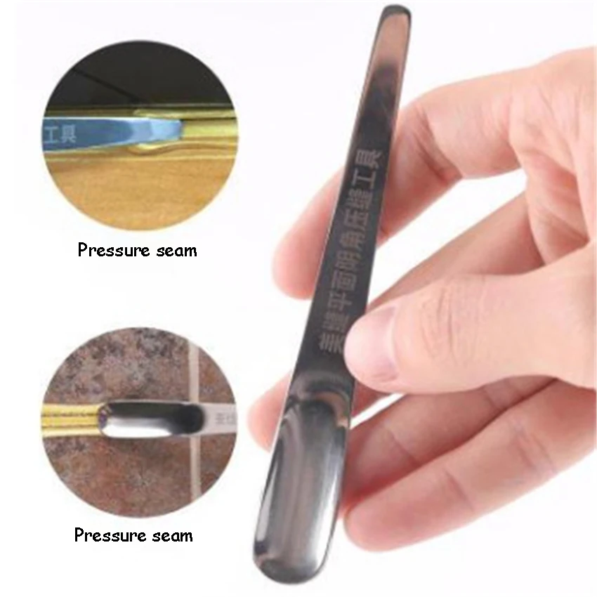 

Stainless Steel Yin Yang Corner Beauty Shovel Press Bar Putty Knife Scraper Construction Tools For Floor Wall Ceramic Tile Grout