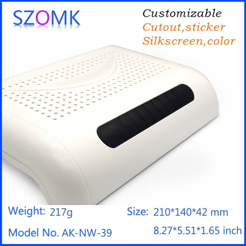 one piece High quality ABS material plastic network enclosure szomk plastic box enclosure electronic network shell