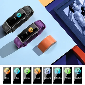 

ID 130Plus Smart Wristband Intelligence Motion Bracelet LCD Fitness Heart Rate Tracker Band