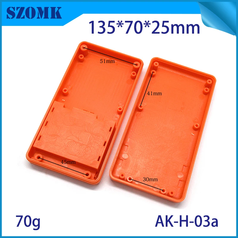 szomk handheld plastic enclosure for electronics plastic case 3 AA battery holder remote control box scanner plastic sensor shell plastic housing device box (31)