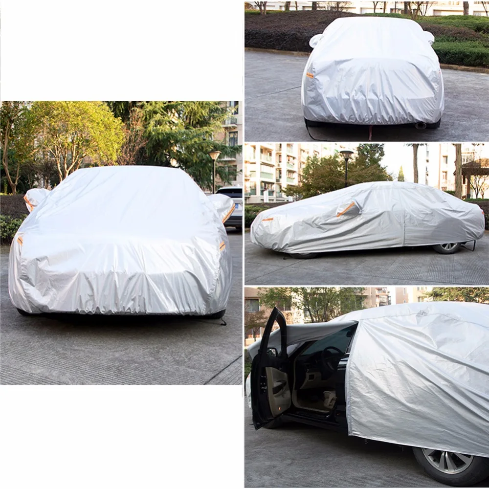 Kayme aluminium Waterproof car covers super sun protection dust Rain car cover full universal auto suv protective for Nissan images - 6