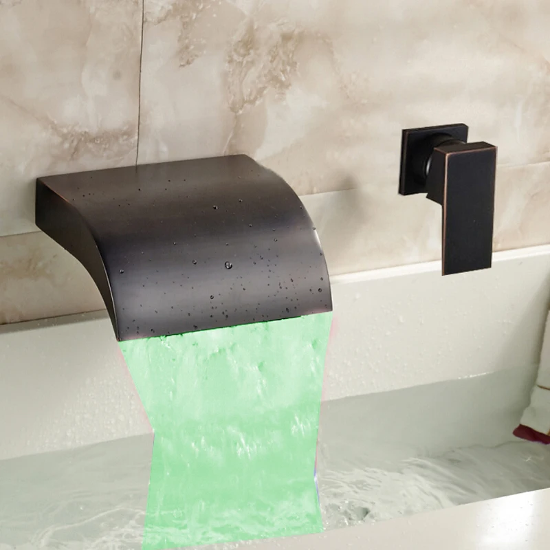 Oil-Rubbed-Bronze-LED-Waterfall-Bathroom-Tub-Faucet-Single-Handle-Mixer-Tap-Wholesale-And-Retail