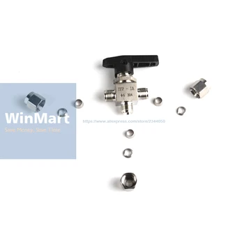 

Tee 3 Ways Compression fitting shut off Ball Valve 915 PSI 304 Stainless steel Fit For 1/4" inch O/D Tube