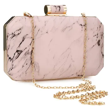 

2019 New Acrylic Box Evening Clutch Bag Luxury Elegant Chain Shoulder Handbag Crossbody Hard Case Bag Wedding Party Prom Purse