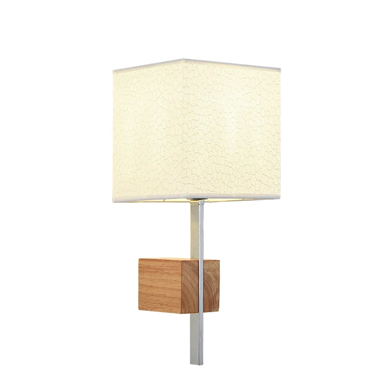 

WGNUUC NEW Designer Originality Personality Wall Lamp Bedroom Aisle Balcony Wooden Cloth Wall Light +LED Bulb Free Shipping