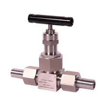 Игольчатый клапан высокого давления из нержавеющей стали 3/"-1" дюймов 12 мм-28 мм высокотемпературный игольчатый клапан+ 2 наконечники для сварки