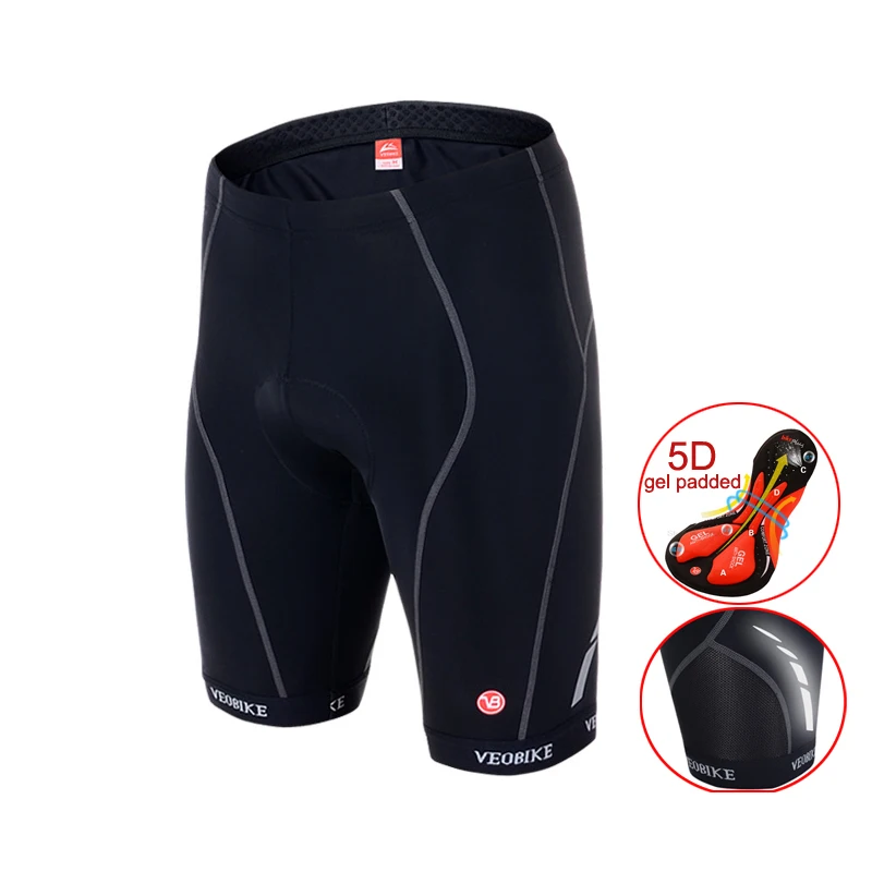 Calções de Bicicleta à Prova de Choque Coolmax Ciclismo Calças Curtas 5d Acolchoado Mountain Bike Homem Justas Shorts Mtb Ciclo Briefs Men