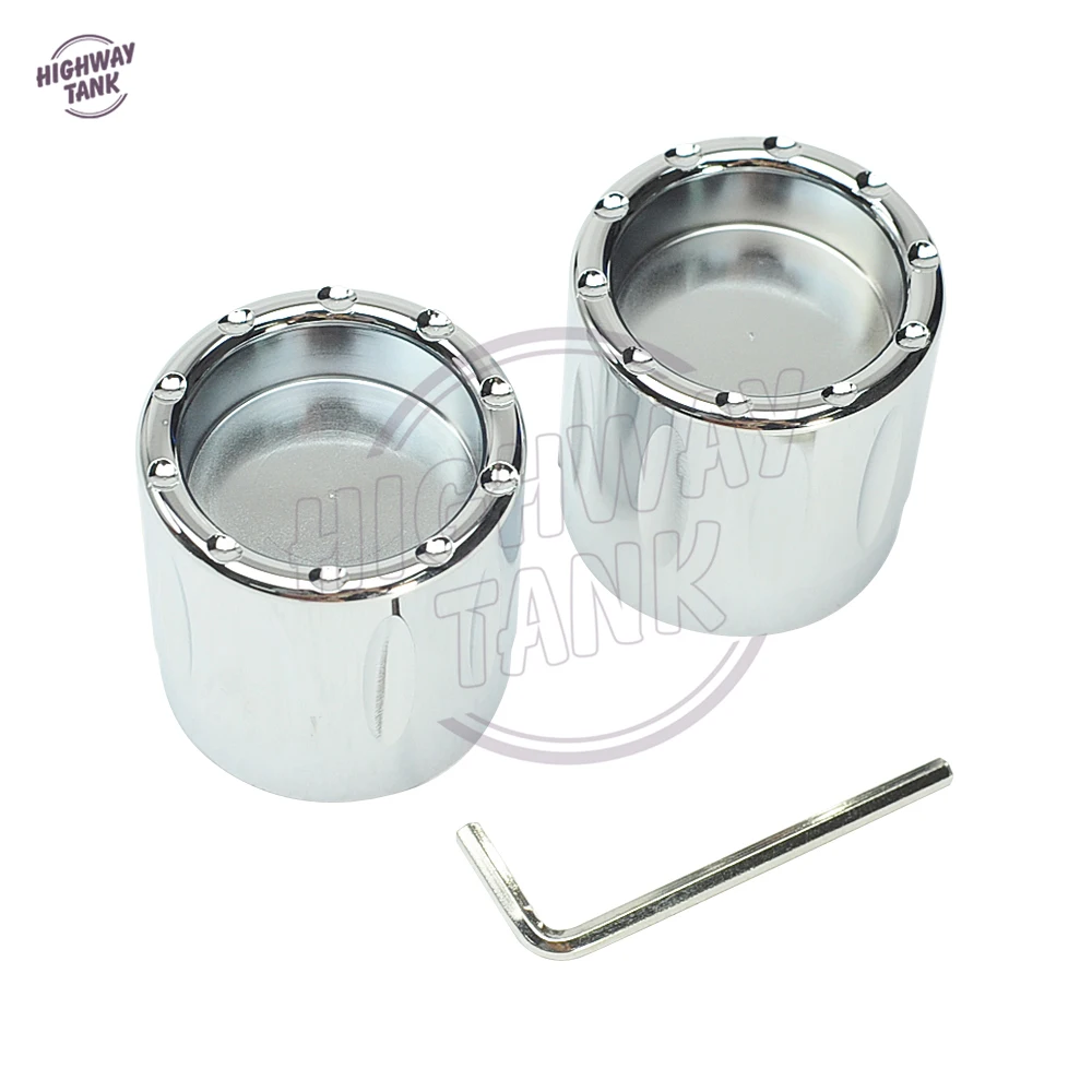 Buy Chrome Motorcycle Front Axle Cap Bolt Covers Case