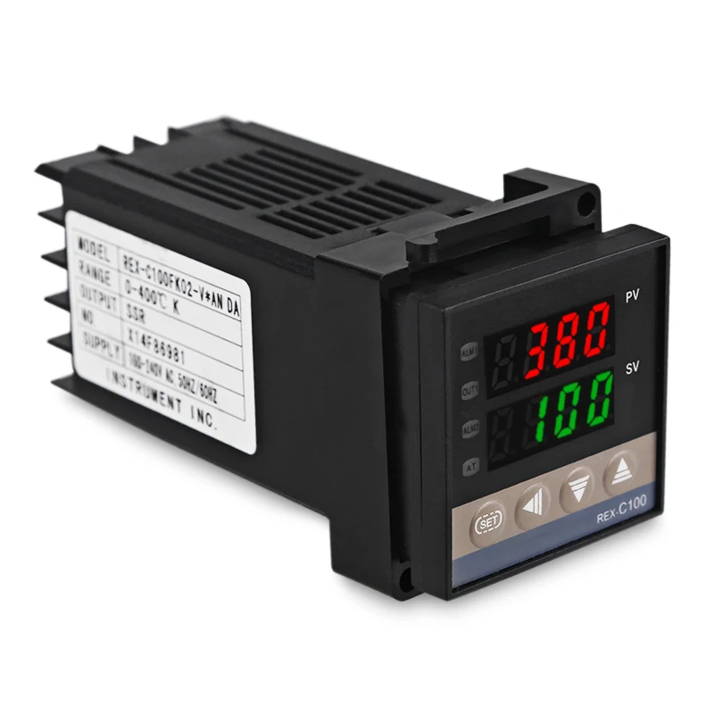 LEDSMITH цифровой 220 V PID REX-C100 регулятор температуры термостата Макс. 40A SSR, K термопара PID контроллер Набор теплоотвода