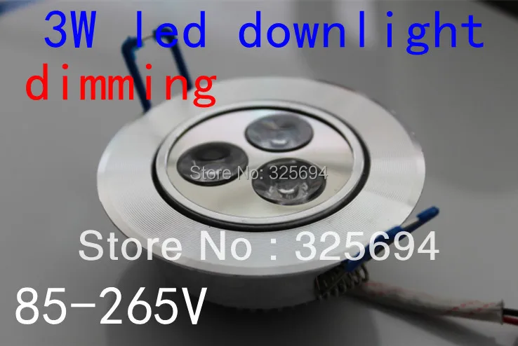 

15pcs/lot+free shipping dimmable 3w led ceiling light,AC86~265V,250~290lm, Silver/white shell,CE & ROHS,3w led spotlight