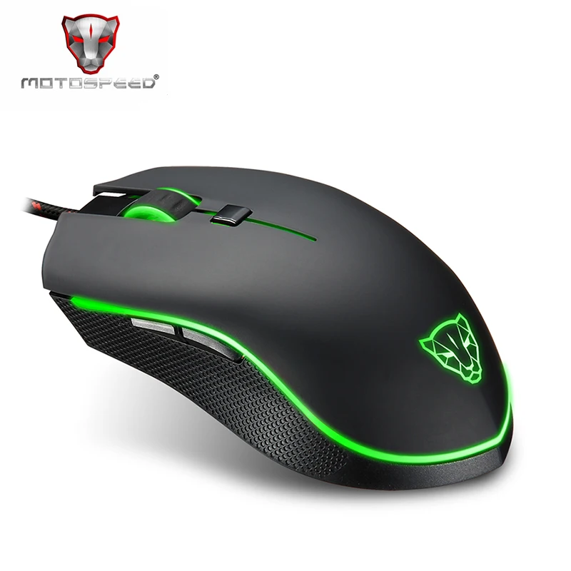 Motospeed V40 Проводная игровая мышь USB с 6 кнопками оптическая светодиодная usb