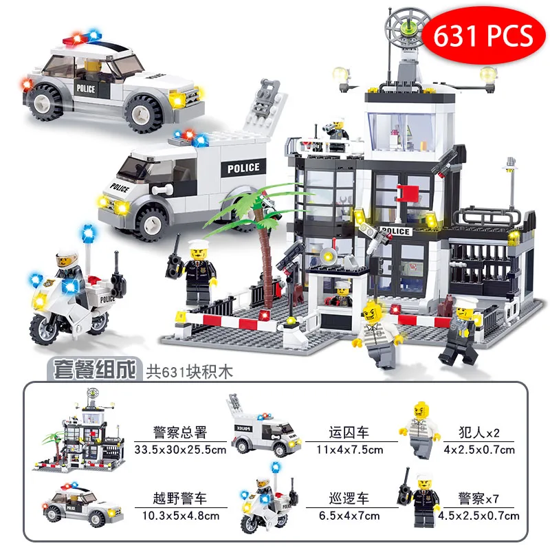 Kids Toys City Street Police Station sets Cars Trucks compatible legoeings model Building kits Blocks cops vehicle boats Bricks Kids Toys City Street Police Station sets Cars Trucks compatible legoeings model Building kits Blocks cops vehicle boats Bricks