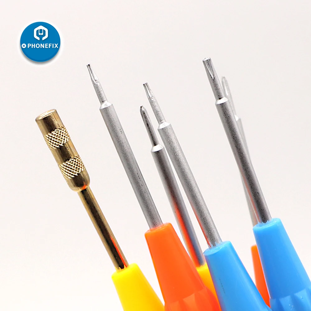 PHONEFIX, 6 шт., Набор отверток, набор магнитных отверток, набор инструментов для ремонта мобильного телефона, набор для ремонта iPhone, инструмент для открытия экрана