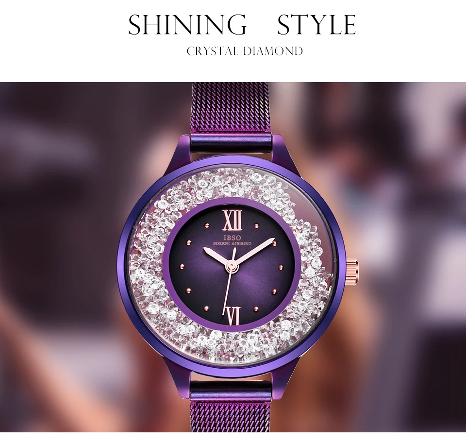 IBSO Brand Women Fashion Watch 2018 Mesh Strap Watch Female Watch 01