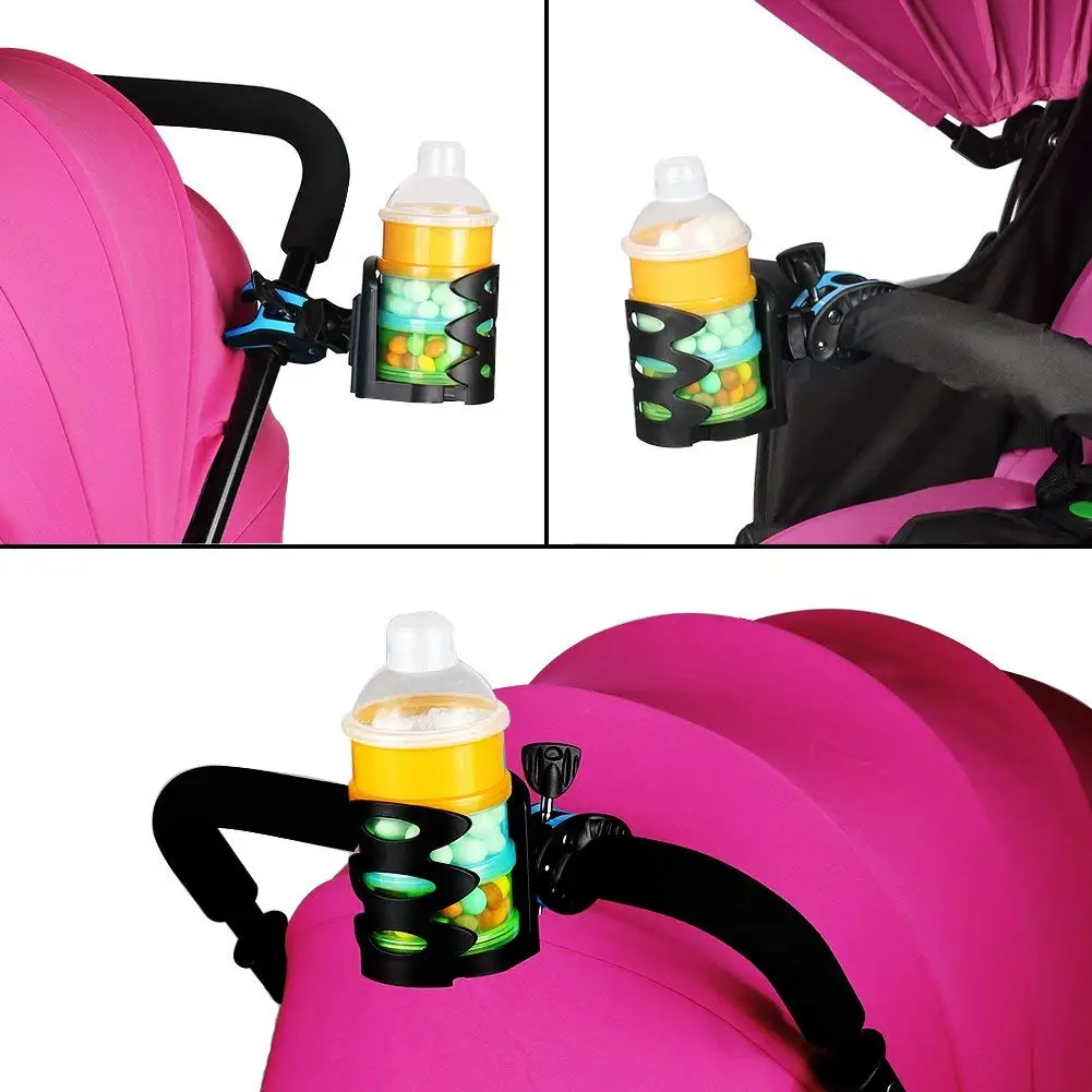 Полностью Регулируемый универсальный держатель чашки для коляски, прикрепляемый держатель для напитков для детской коляски, велосипеда