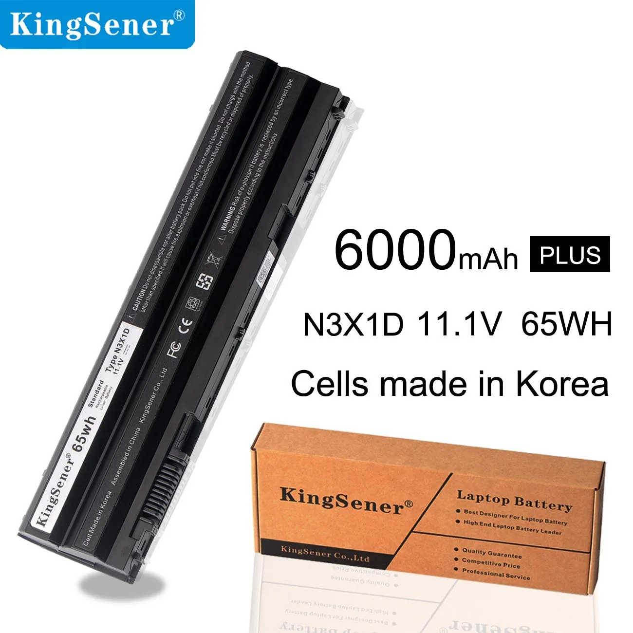 Аккумулятор KingSener Korea Cell N3X1D для Dell Latitude E5420 E5430 E5520 E5530 E6420 E6520 E6430 E6440 E6530 M5Y0X HXVW