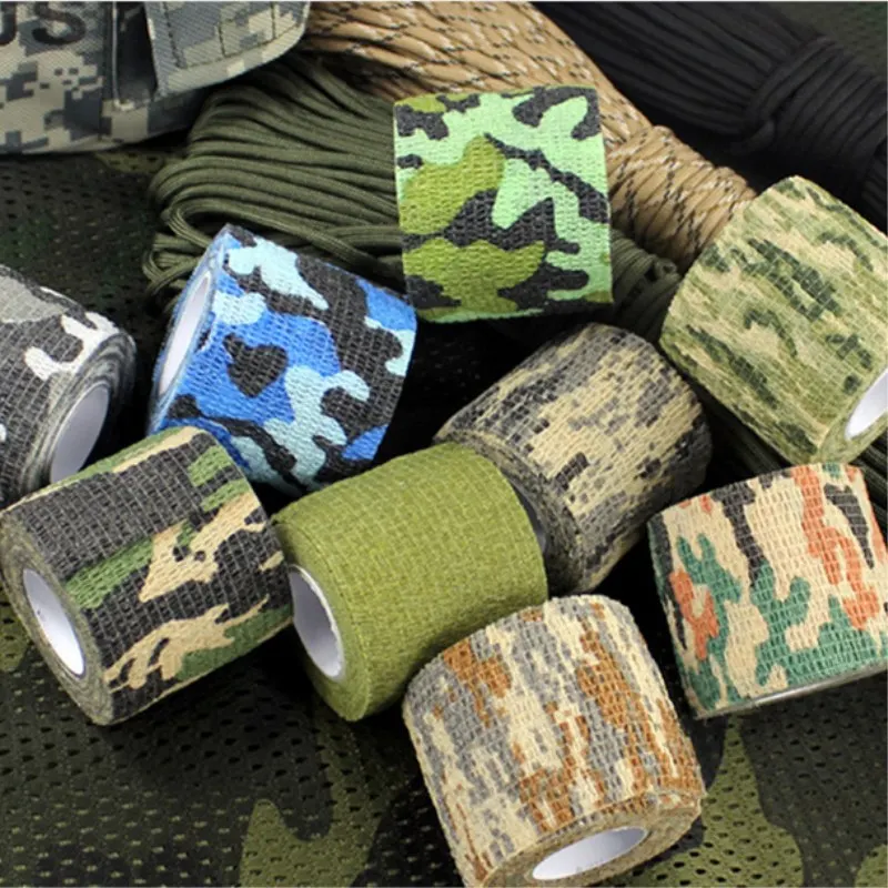 New-5CM-x-4-5M-Camouflage-Camo-Elastoplast-Adhesive-Bandage-Wrap-Stretch-Self-Adherent-Tape-for
