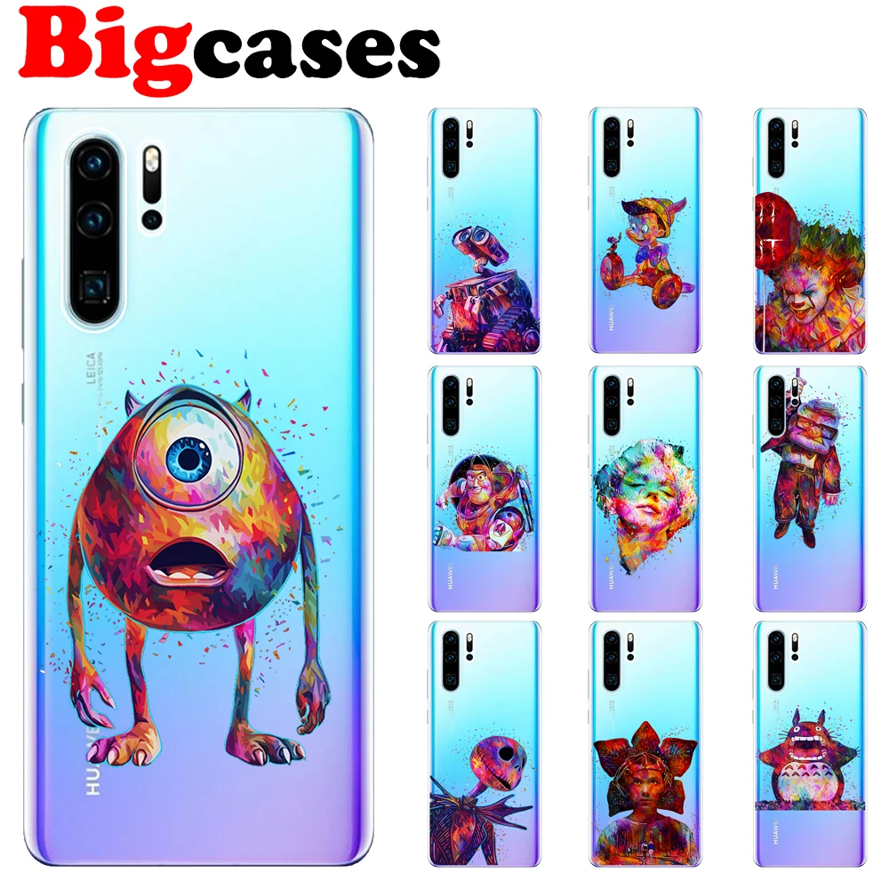 Чехол для Huawei P30 Lite Pro мягкий силиконовый чехол из ТПУ Fundas Cute Monroe Clown WALL-E защитный
