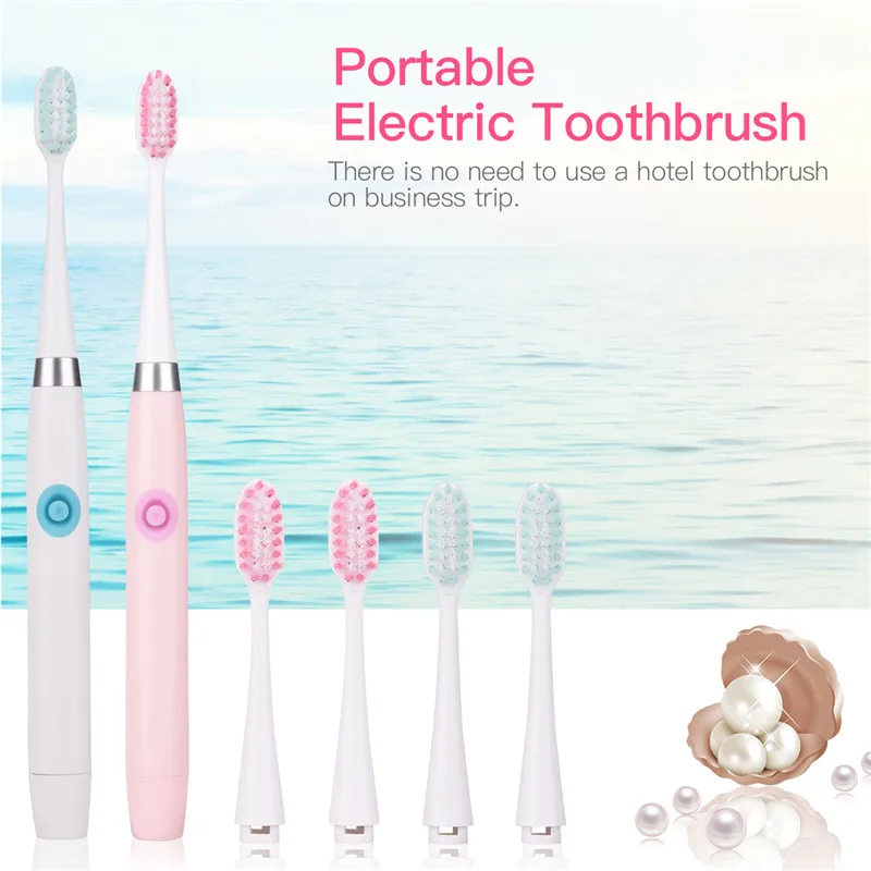 

Pro Electric Toothbrush For Adults Children Deep Clean Power Battery Electric Tooth Brush With 4Pcs Replaceable Tooth Brush Head