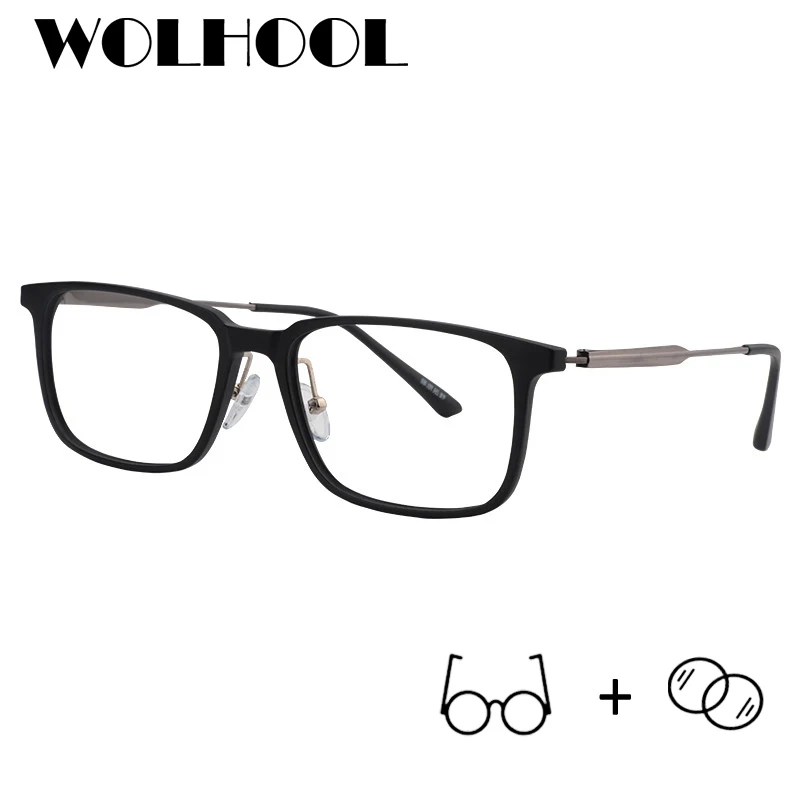 Square Titanium Prescription Glasses Men Eyeglasses Progressive Anti Blue Ray Myopia Astigmatism Eyewear |