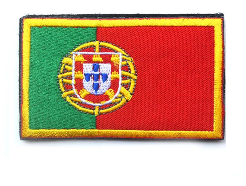Embroidered Portugal country Flag patch hook &amploop combat army SWAT patches tactical for coat hat custom | Дом и сад