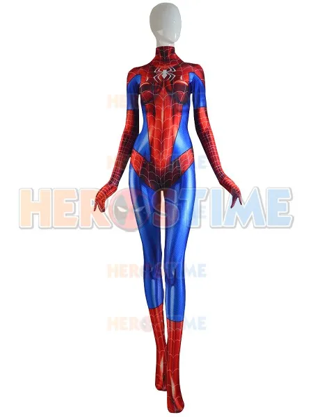 MJ Джейми костюм паука Мэри Джейн 3D принт спандекс Мэри Джейн девушка косплей зентай-костюм Человек-паук женщина комбинезон из лайкры на заказ