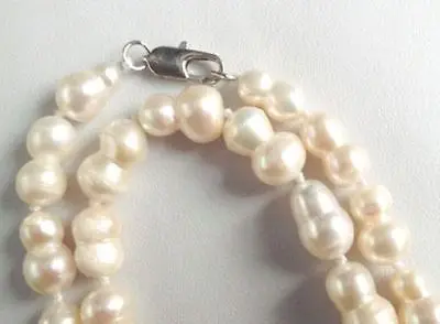 

Hot selling free shipping********NEW 9-14mm Rare white BAROQUE CULTURED PEARL NECKLACE
