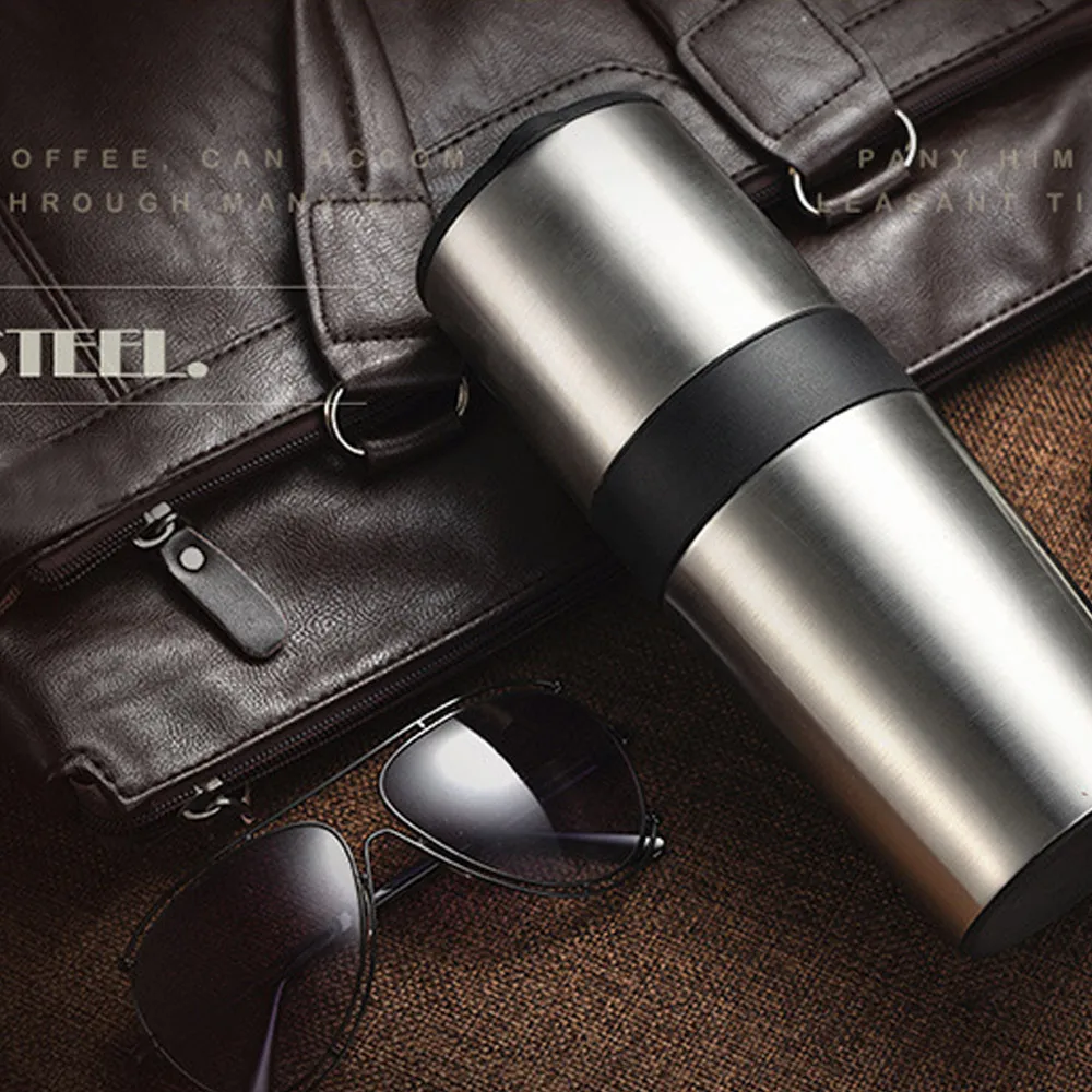  All In One Portable Manual Coffee Bean Grinder Set Coffee Maker Brewer Filter with Travel Mug Adjus