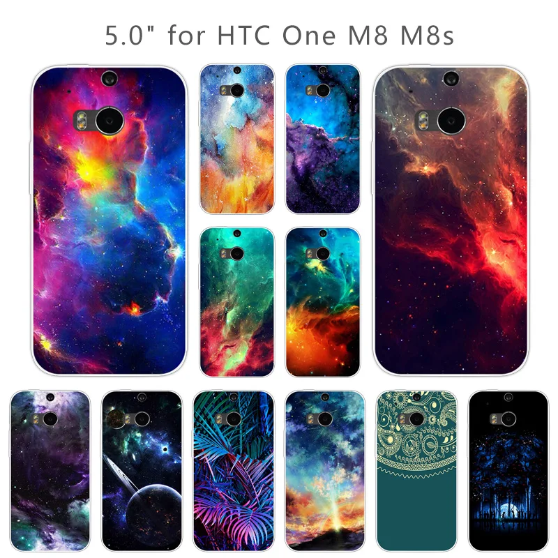 For HTC One M8 M8s Case M8/M8S Cell Phone Cases Soft Tpu Nebula Back Cover M8/ M 8 S /M Silicone Funda |