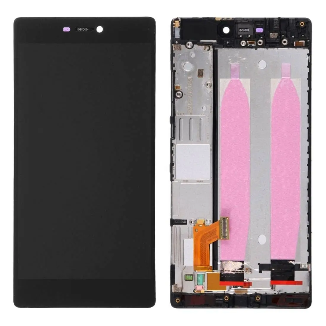 Для ЖК экрана Huawei P8 и дигитайзера в сборе с рамкой (черный)|Экраны для мобильных