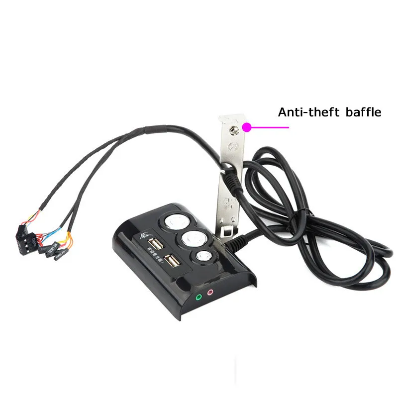 كمبيوتر مكتبي PC حالة امدادات الطاقة على/قبالة إعادة زر التبديل مع مزدوجة USB و منافذ الصوت ل مكتب الإنترنت المقاهي كمبيوتر مكتبي PC حالة امدادات الطاقة على/قبالة إعادة زر التبديل مع مزدوجة USB و منافذ الصوت ل مكتب الإنترنت المقاهي