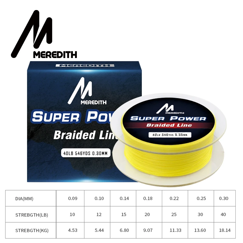ميريديث 500 M 4 ستراند الكارب الصيد مضفر خيط صنارة الصيد 10-40LB 4 ألوان Multilament جديلة خط ل بحيرة/نهر الصيد
