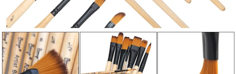 Pincéis de Pintura Escovas com Caixa de Lápis para a Escola Pces Conjunto Acrílico Aquarela Artistas Pintura Desenho 14 7 14 pces pincéis de pintura conjunto acrílico