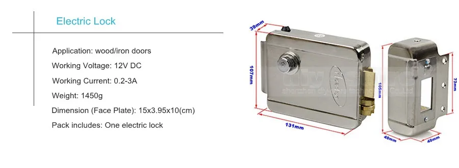 DIYSECUR RFID Клавиатура контроль доступа к двери Система безопасности комплект+ электронный дверной замок для домашнего офиса B100