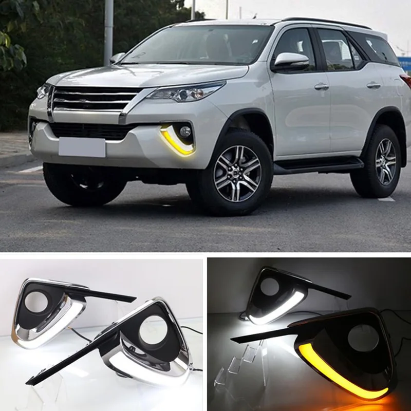 Shenlao для toyota Fortuner 2015 2016 2017 DRL дневные ходовые огни с поворотным сигналом фары