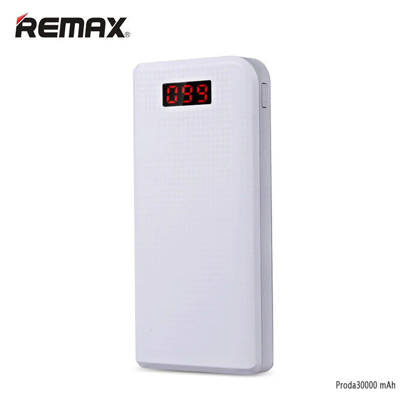 Remax Proda светодиодный 30000 мАч power bank 30000mAh аккумулятор USB портативный внешний аккумулятор зарядки планшетов xiomi power bank bateria