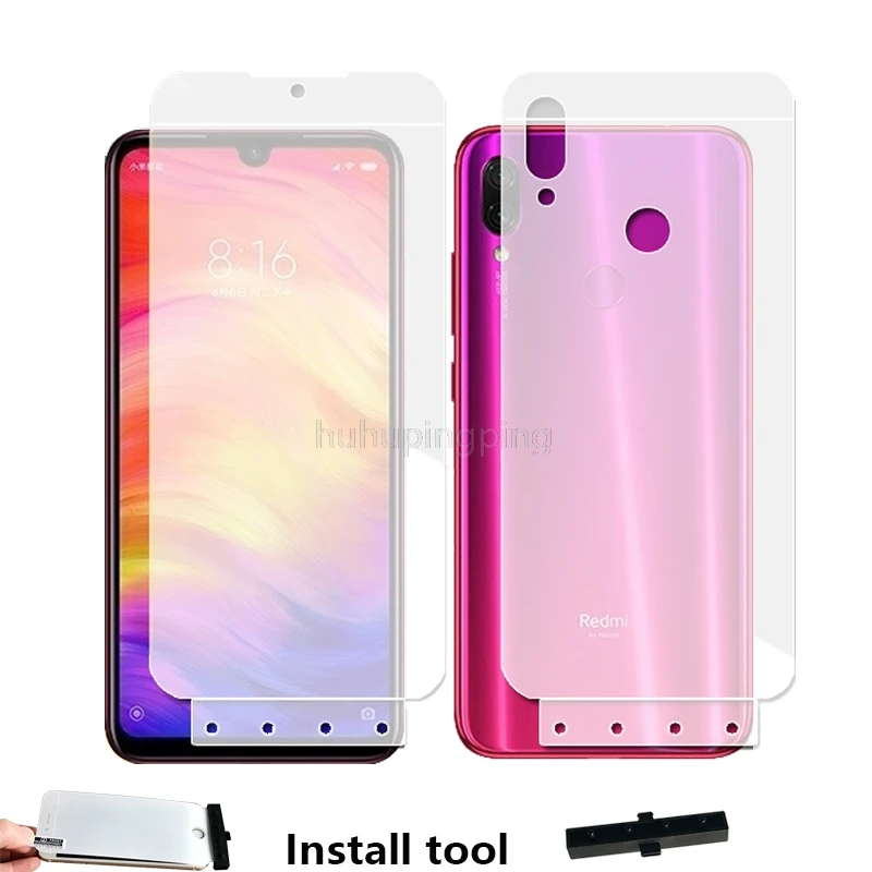 

Soft 4D Full Body Protection Smart Assist Hydrogel Film for Xiaomi Redmi Note 7 6.3" Anti-Scratch AUTO Fixed Screen Protector
