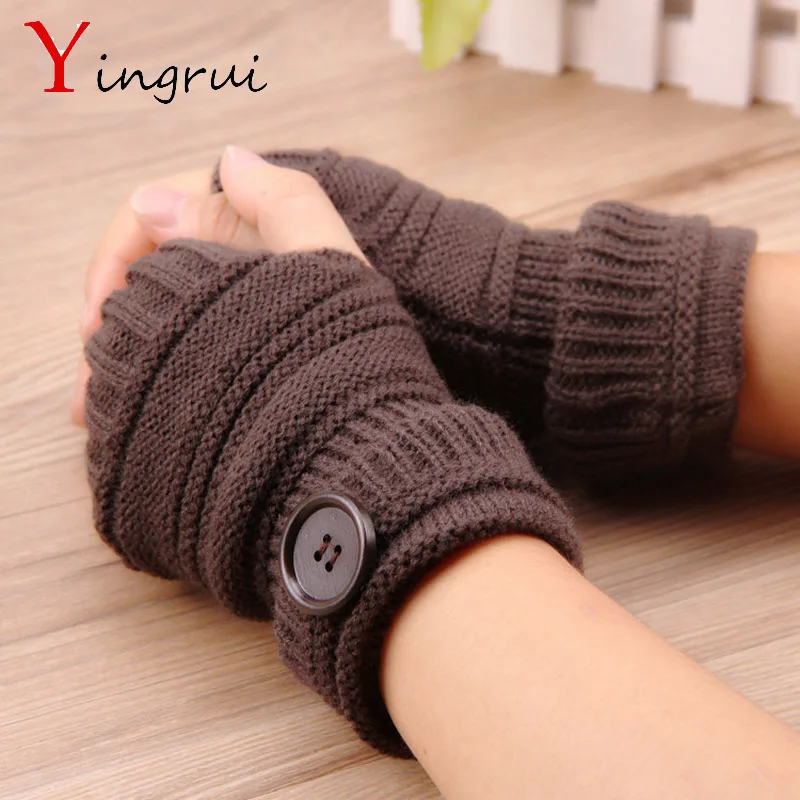 1 Pair Women Typing Gloves Hand Warmer Winter Gloves Arm Crochet