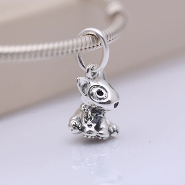 

100% 925 Sterling Silver The Cute Little Bull Terrier Charm,fit Original Pandora Bracelet,Gift for Women DIY Jewelry