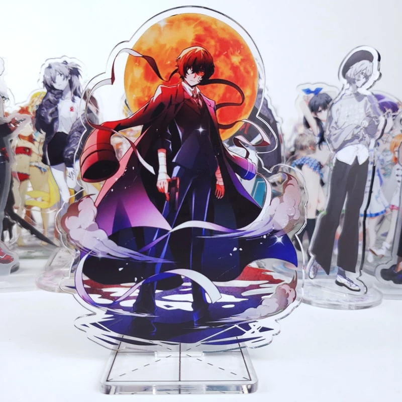 

Anime Bungo Stray Dogs Osamu Dazai Doppo Kunikida Edogawa Cosplay Double Side Acrylic Stand Figure Model Plate Desk Decor Gifts