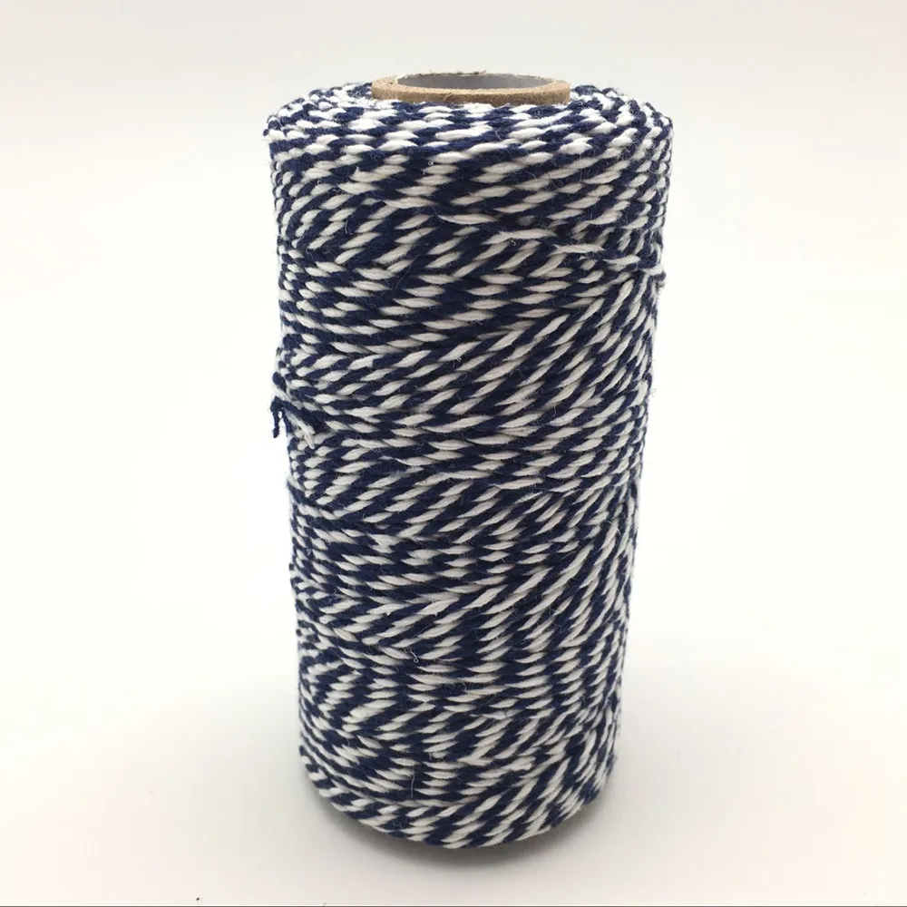 Cotton Rope 1 Roll 100 Metres 2Ply Cotton Bakers Twine String Cord Rope Rustic Country Craft 16 Colors