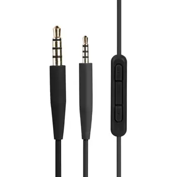 

ALLOYSEED 150cm Headphone Audio Cable Wire Control For Bose SoundTrue 3.5mm to 2.5mm Cable With Mic For SoundLink QC35 QC25 OE2