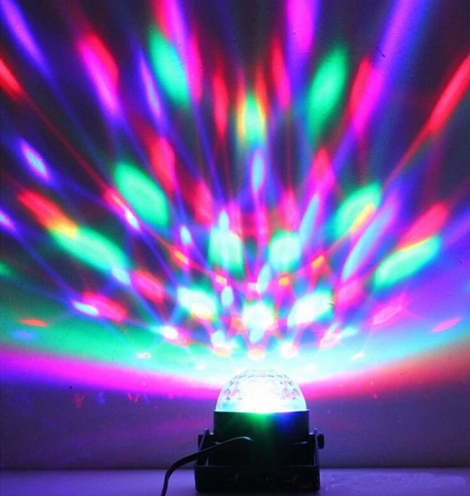 3 Вт Led диско E27 светильник сценический светильник s шар Звуковая активация лазерный проектор Эффект лампа светильник для дома Рождественские вечерние украшения