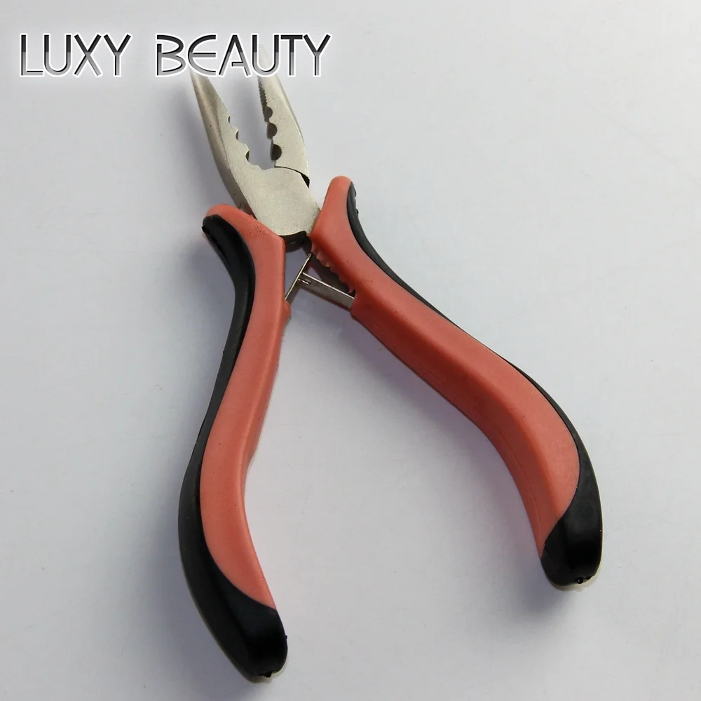 Hair Extensions Pliers Hair Extensions Tools Pink 3 Holes Stainless