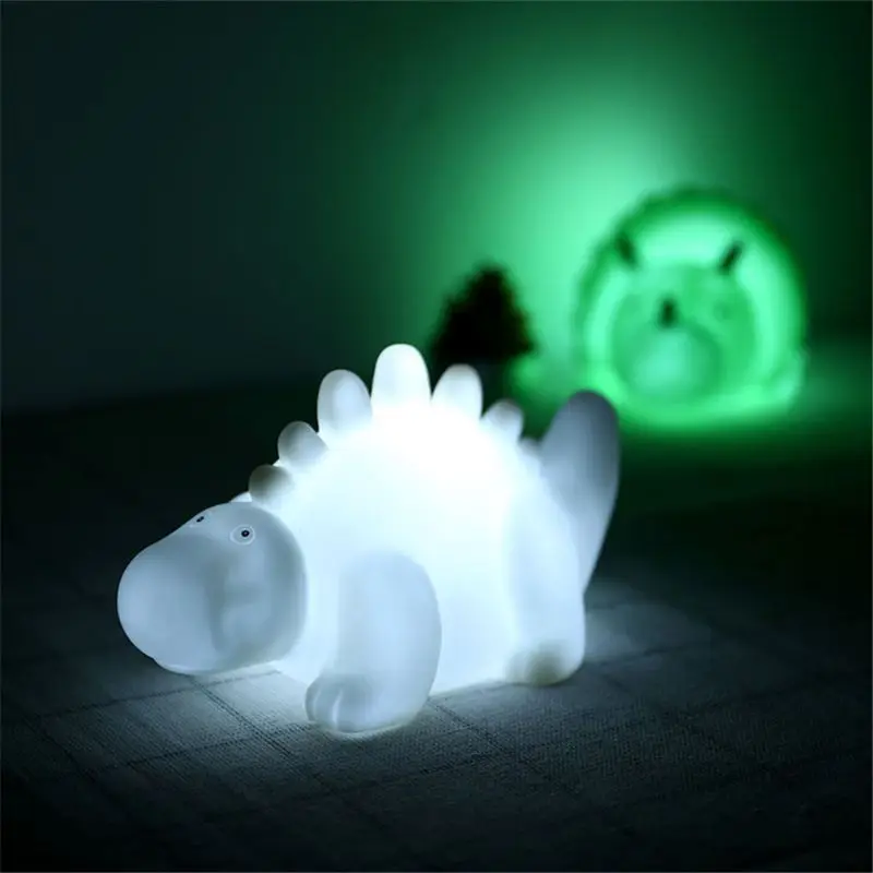 Светодиодный мини-светильник в виде динозавра из мультфильма, маленький ночной Светильник для детей, домашний декор, пластиковый светильник, игрушки, светодиодный, лучший подарок